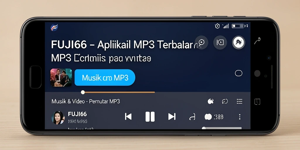 Tampilan antarmuka FUJI66 yang modern dan fungsional untuk pemutar MP3.