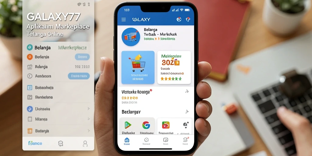 Antarmuka user-friendly GALAXY77 yang memudahkan belanja online.