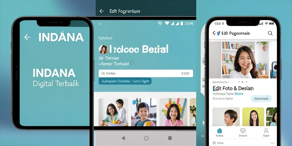 Tampilan antarmuka INDAAA yang modern dan intuitif untuk pengeditan foto.