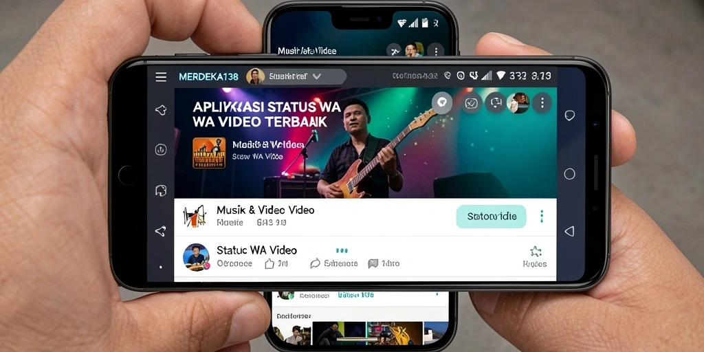 Antarmuka MERDEKA138 menampilkan berbagai pilihan video musik berkualitas.