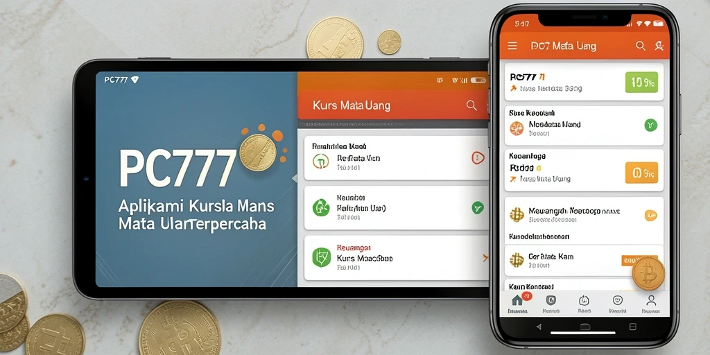 Tampilan antarmuka aplikasi Kurs Mata Uang PC777 yang mudah digunakan.