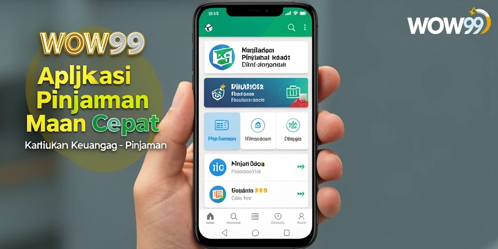 Tampilan antarmuka WOW99 yang user-friendly untuk pengajuan pinjaman.